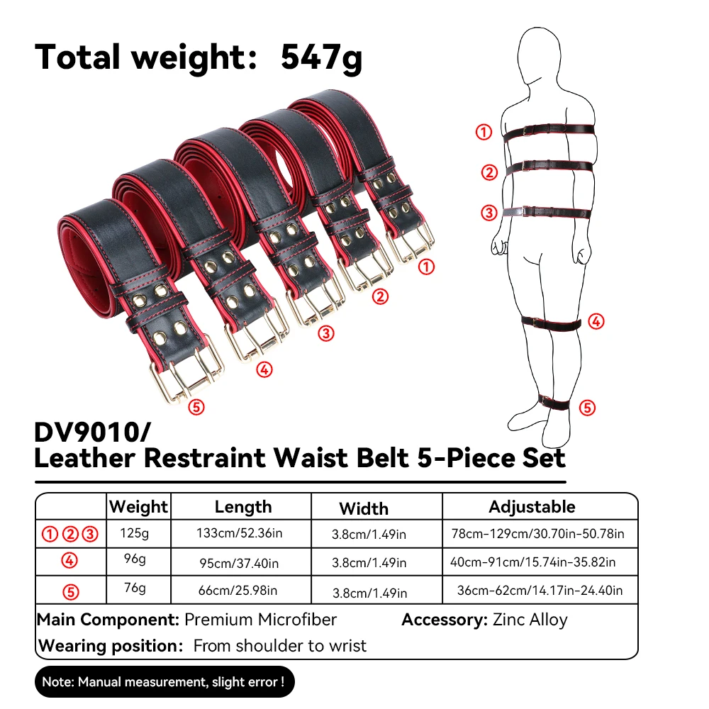 FRRK مثلي الجنس نمط بو الجلود المشتعلة الفارس الأسود 1 قطعة BDSM حزام الخصر المثيرة ، 5 قطع مجموعة الجسم عبودية الذكور العفة الأشرطة جهاز #5