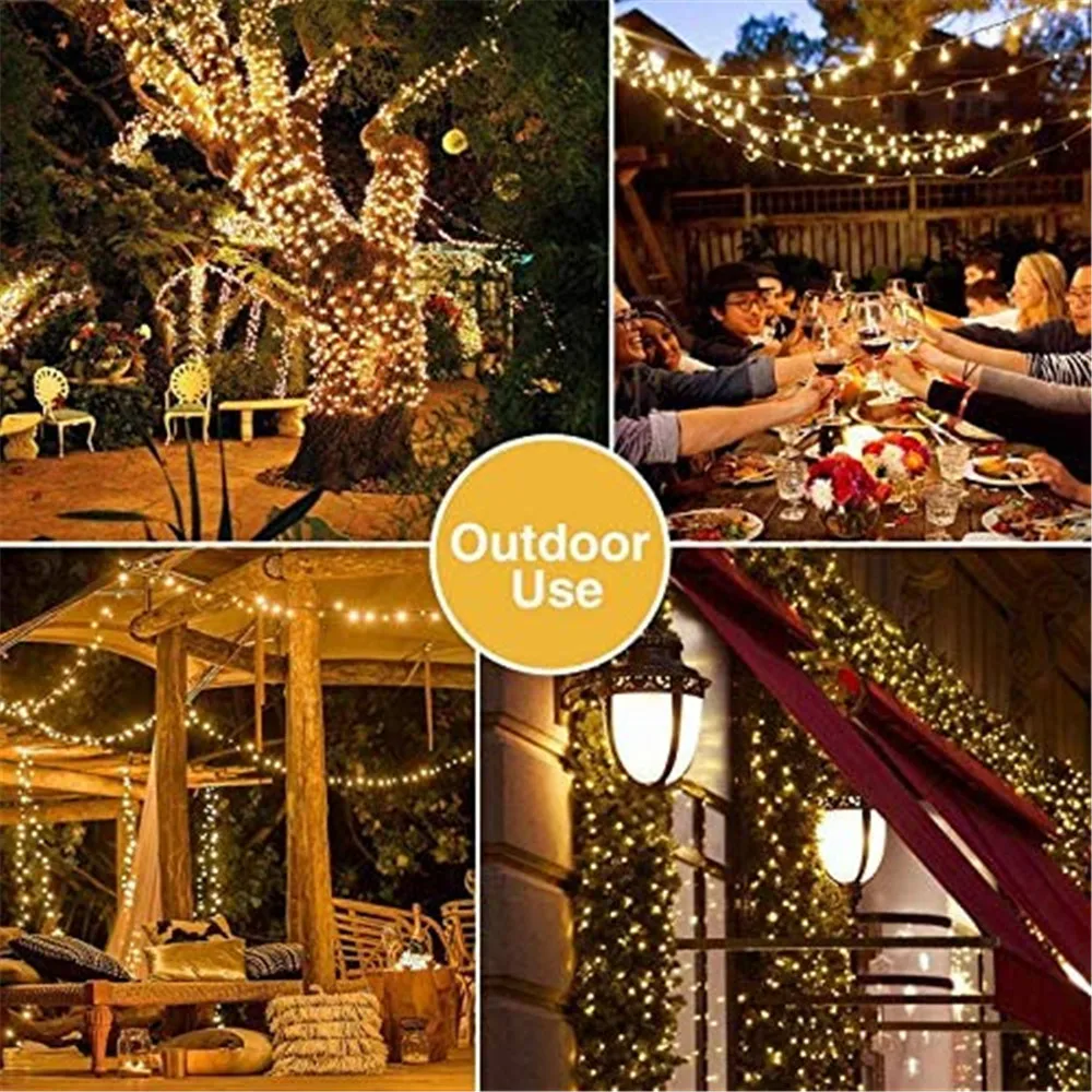 Solar String Fairy Light LED Waterproof Outdoor 10M/20M Garland Solar Power Street Lamp Festoon Christmas Party For Garden Decor