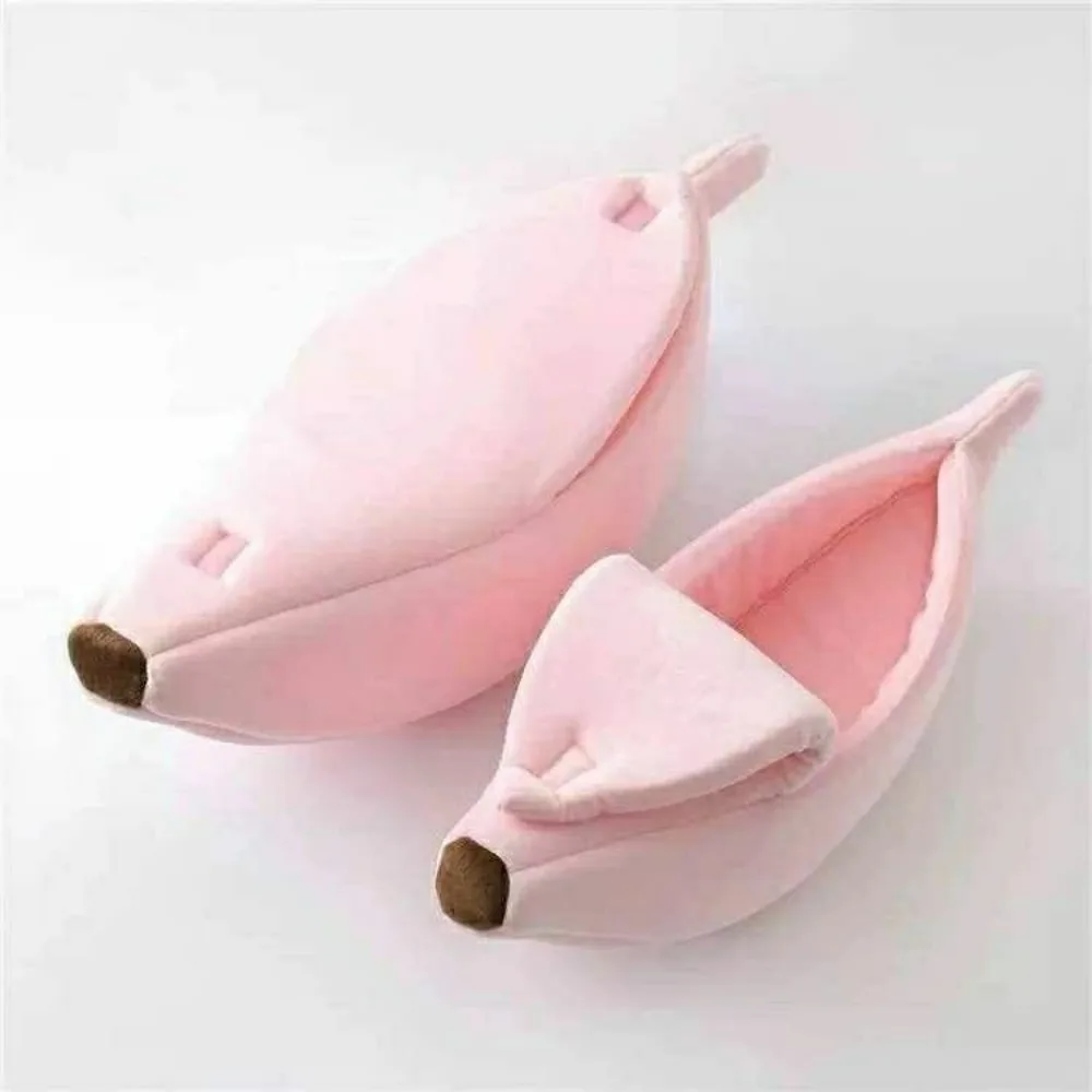 Banana Cat Bed House Funny Cute Cozy Cat Mat Beds Warm Durable Portable Pet Basket Kennel Dog Cushion Cat Supplies Multicolor view 2
