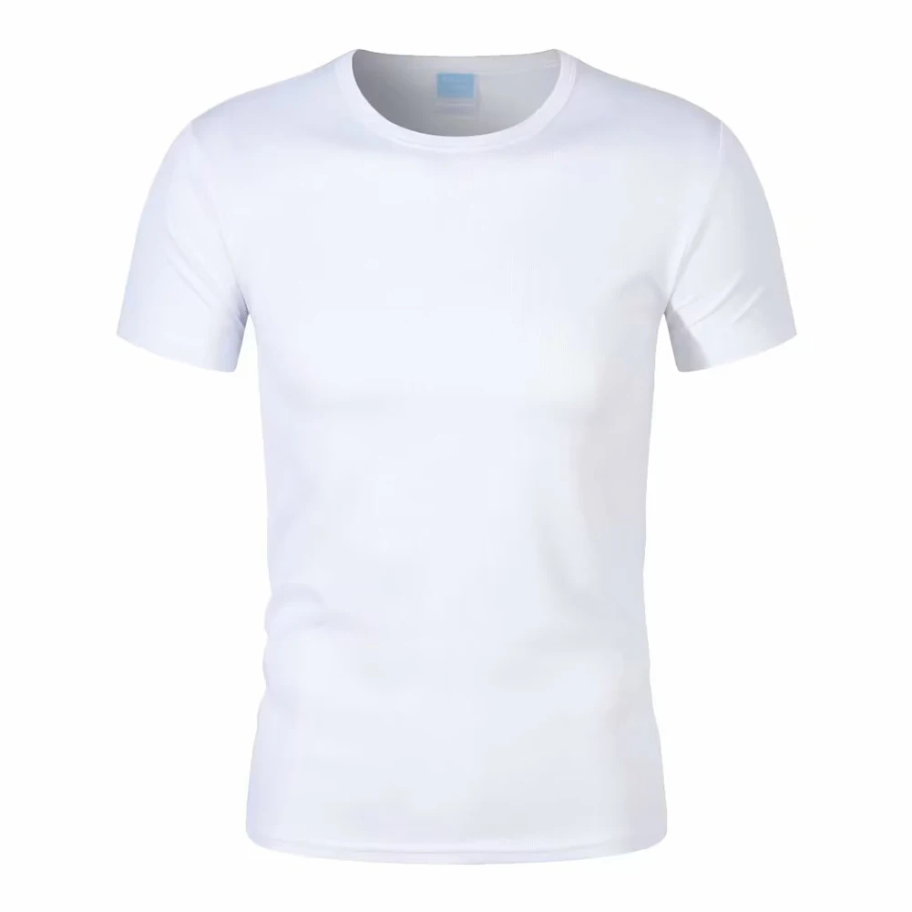 

Удобная модная мужская футболка с круглым вырезом, быстросохнущая летняя нательная рубашка с коротким рукавом, одежда для активного отдыха