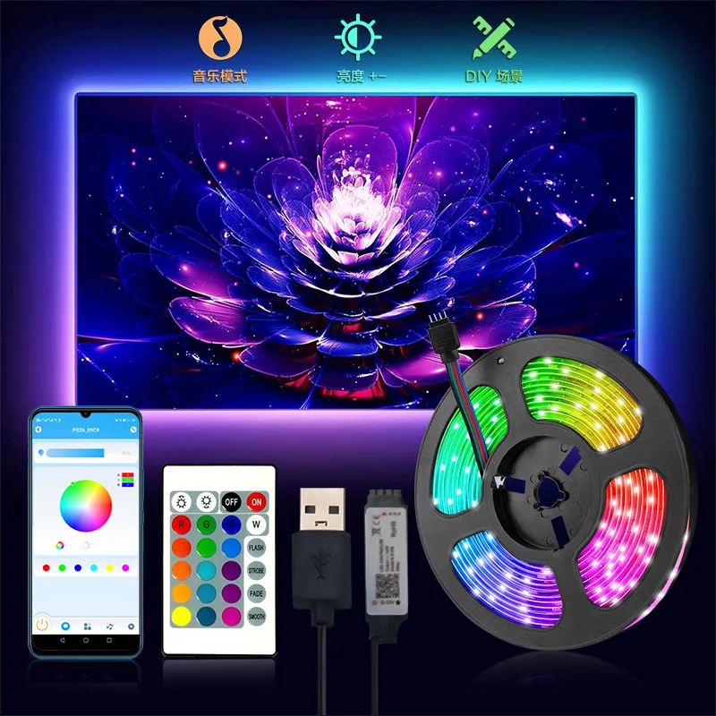 ledlow-voltage5v5050rgbset-of-colorful-strip-lightsusbbluetooth-tv-background-wall-decorative-ambient-light