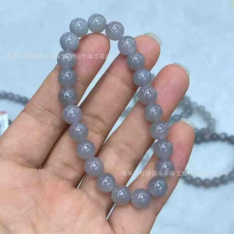Natural Qinghai , Fine Texture, Smooth And Icy, Smoky Purple Bracelet Women