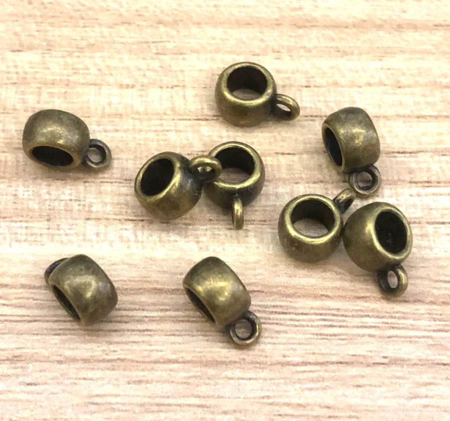 

50pcs 8*6*3.7mm Alloy metal simple beads connector for jewelry making HW2941