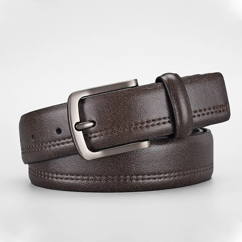 High Quality Letter Buckle Designer Men\'s Belts Casual Genuine Leather Cowskin Casual Jeans Waist Strap White Ceinture Homme Men