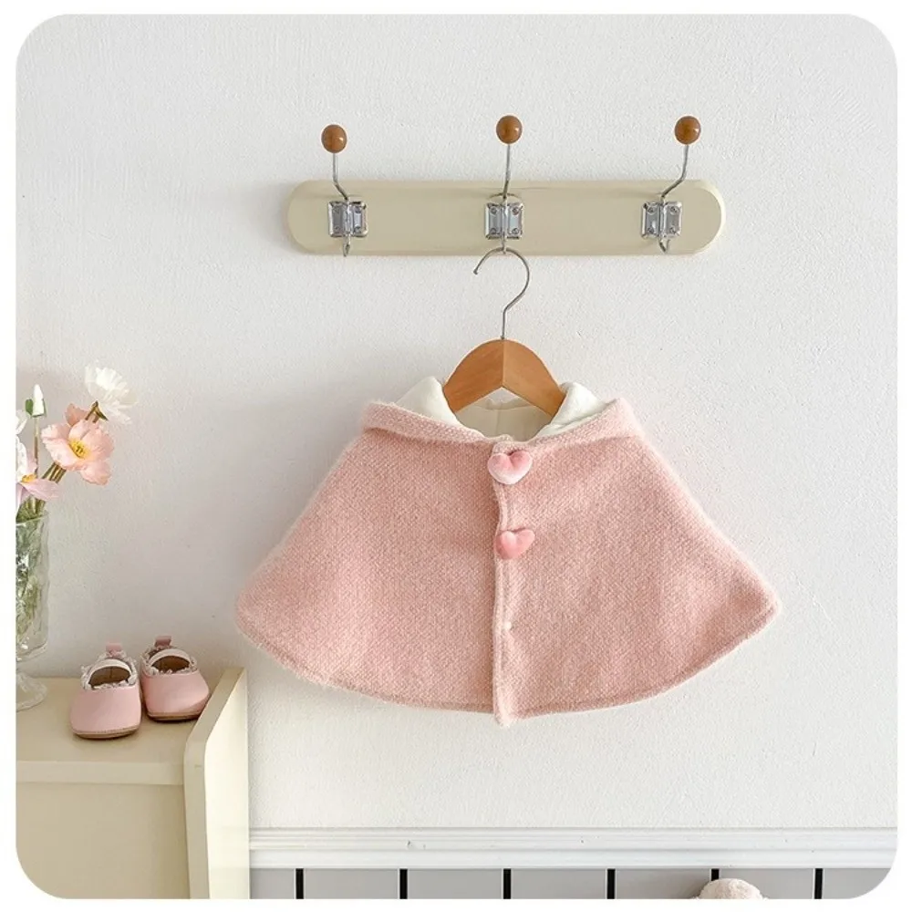 عباءة أطفال متينة دافئة بغطاء للرأس من الصوف للأميرة للفتيات للشتاء من عمر 0 إلى 1 سنة سترة ثلج عصرية #5