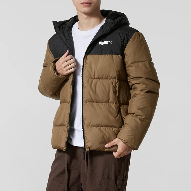 

Мужской пуховик Puma Colorblock, зимнее уличное пальто, теплая куртка на утином пуху 694699-93