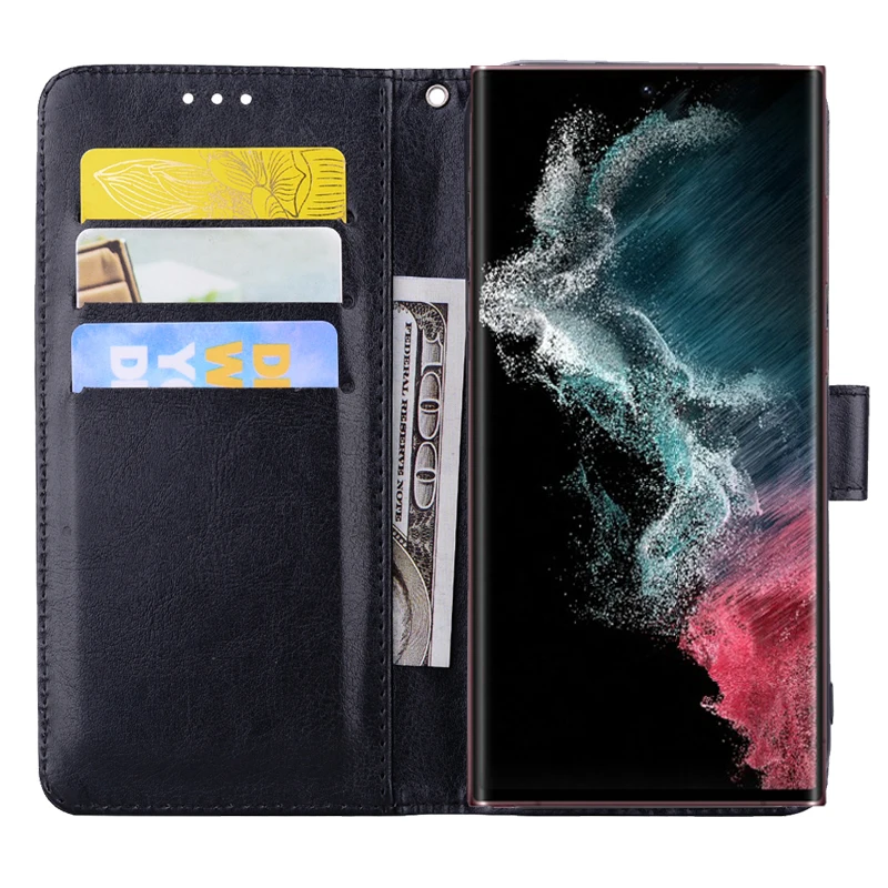 For Funda Samsung S23 Ultra Case Luxury Leather Flip Cover For Estuches De Celular Samsung GalaxyS23 S 23 S23Ultra чехол Hoesje 