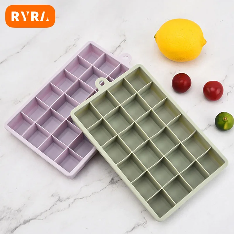 Silicone Tray 24-hole Silicone Tray With Lid Cocktail Tray Mold Square Box Wine Cream Mold Ice Maker Bar Kitchen Tool