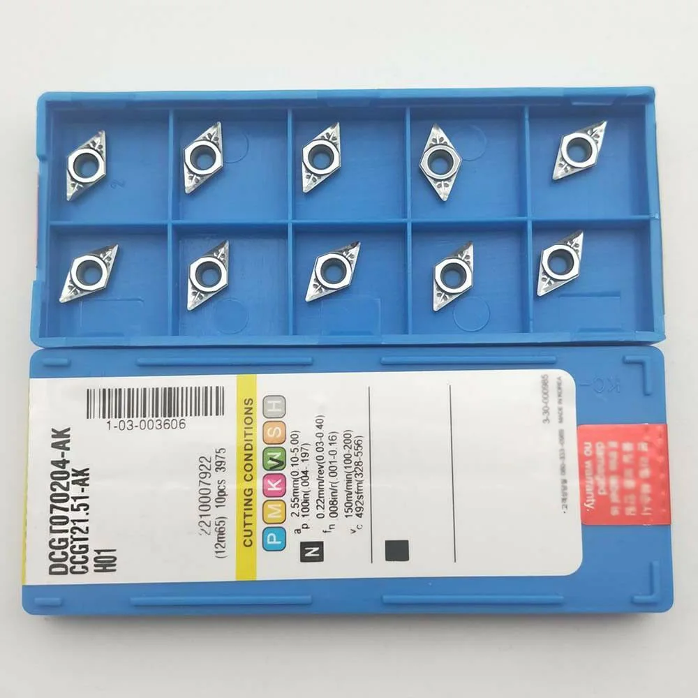 Versatile 10Pcs DCGT070204 AK H01DCGT21 51AK H01 Aluminum Blade Inserts Carbide Inserts for Material Processing