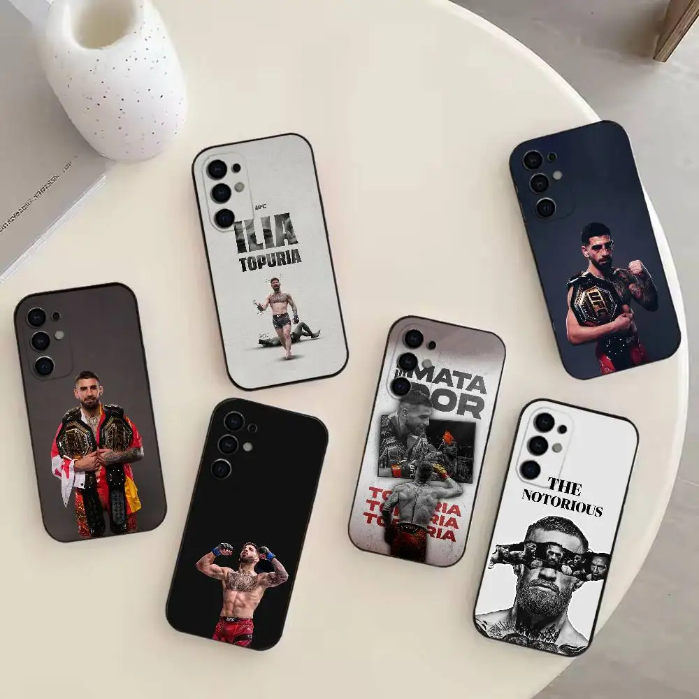 

b-Boxing I-Ilia Fighting Topuria Phone Case For Samsung S25,S24,S21,S22,S23,S30,Ultra,S20,Plus,Fe,Note,10,9,5G Black Cover