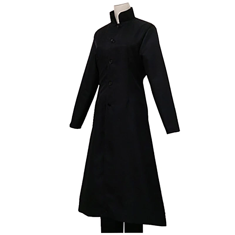 Matrix Neo Cosplay Costume Men Women Black Trench Long Coat Jacket Uniform Daily Wear For Halloween Party Stage Performance Suit