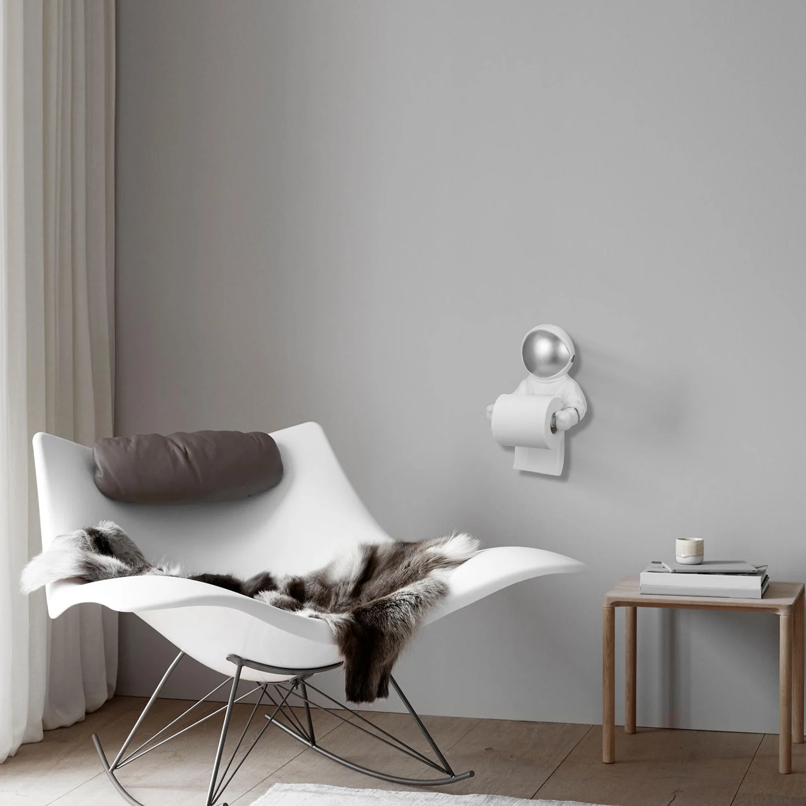 

Astronaut Shape Resin Tissue Holder Creative Bathroom Toilet Paper Dispenser Stand For Kitchen Living Room Decor Stable