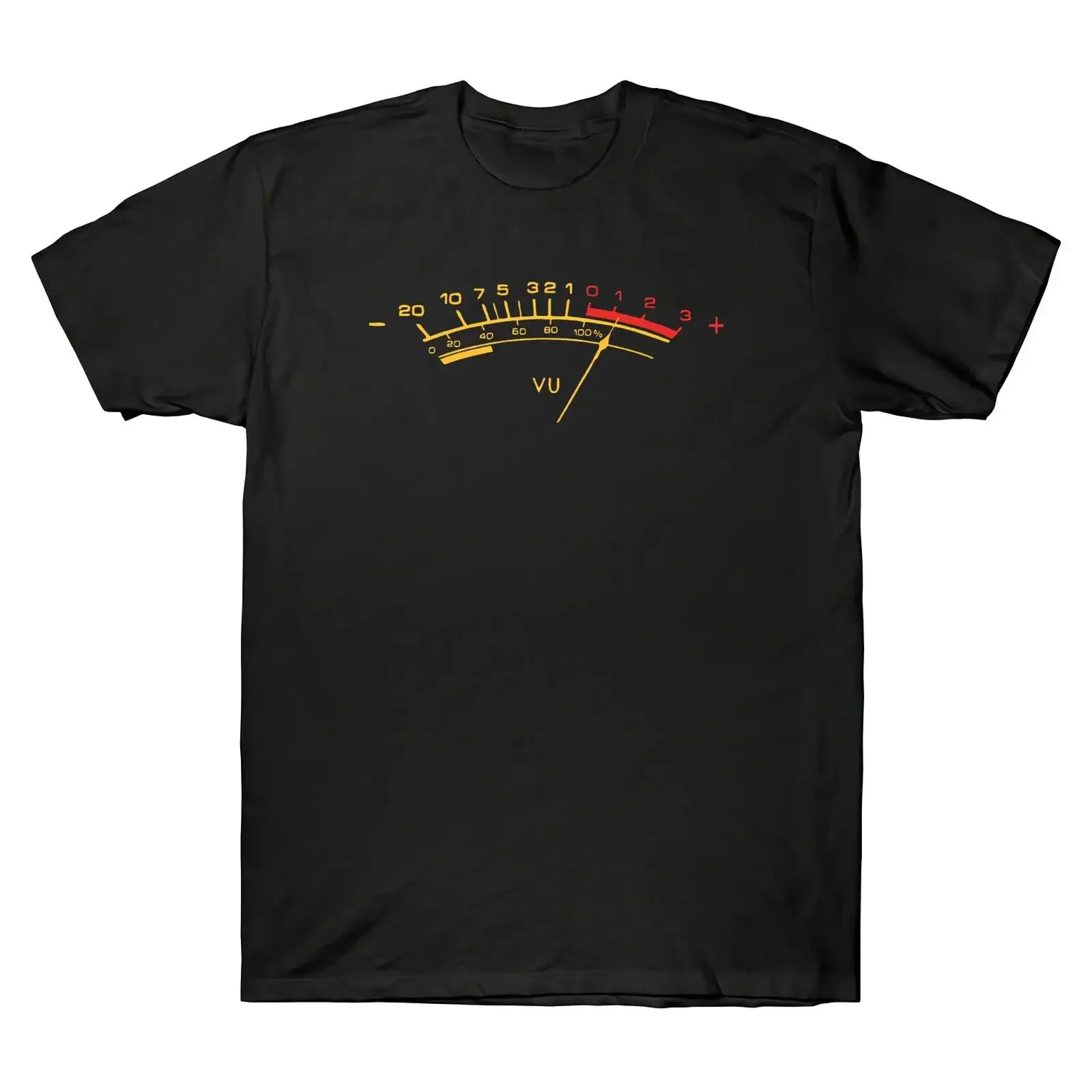 VU Meter Sound Engineer Analog Funny Men's T Shirt Cotton Black Novelty  vintage Washed fashion Breathable graphic Soft