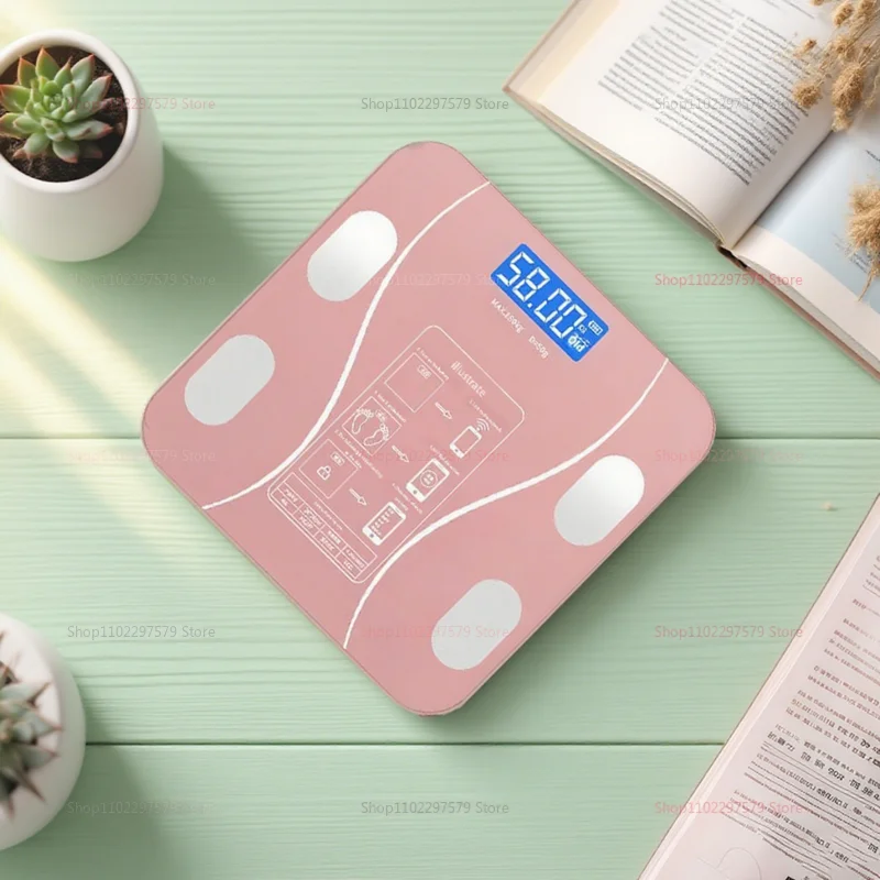 مقياس الدهون الإلكتروني الذكي لقياس وزن الجسم اللاسلكي مع شحن قياس الدهون للياقة البدنية المنزلية ومراقبة الصحة