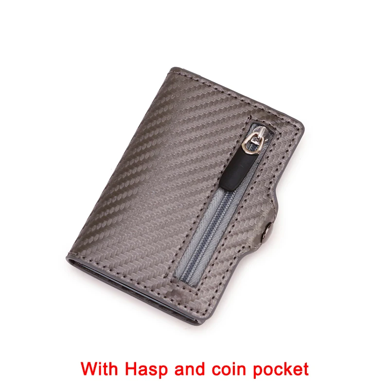 Carbon Fiber Rfid Blocking Männer ID Kreditkarte Halter Brieftasche Leder Metall Business Bank Kreditkarte Karteninhaber Fall Carteras – Detail 10