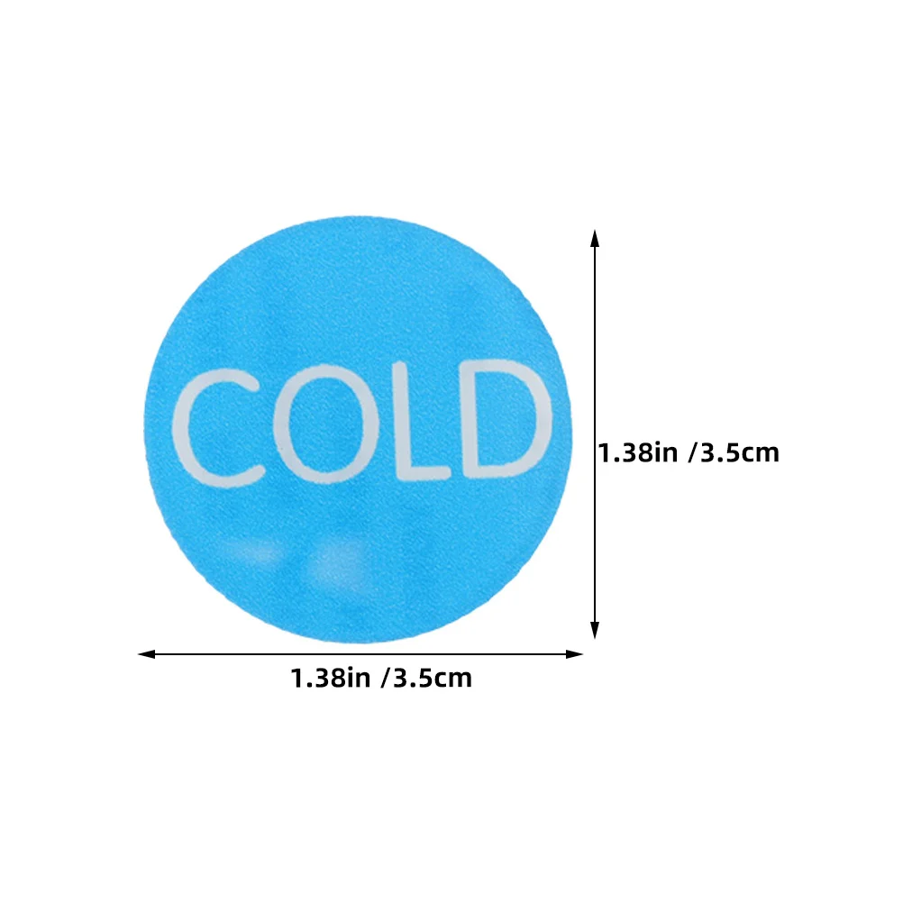 20pcs Cold Hot Water Labels Acrylic Sticker Signs For Bathroom Faucet Temperature Indicator Hotel Restaurant Shower Safety
