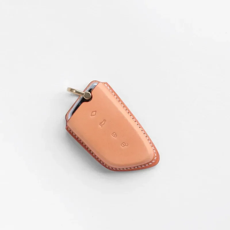 for BMW X5 X4 X3 X1 X7 Leather Handmade Customized Key Bag Simple Texture Key Cover