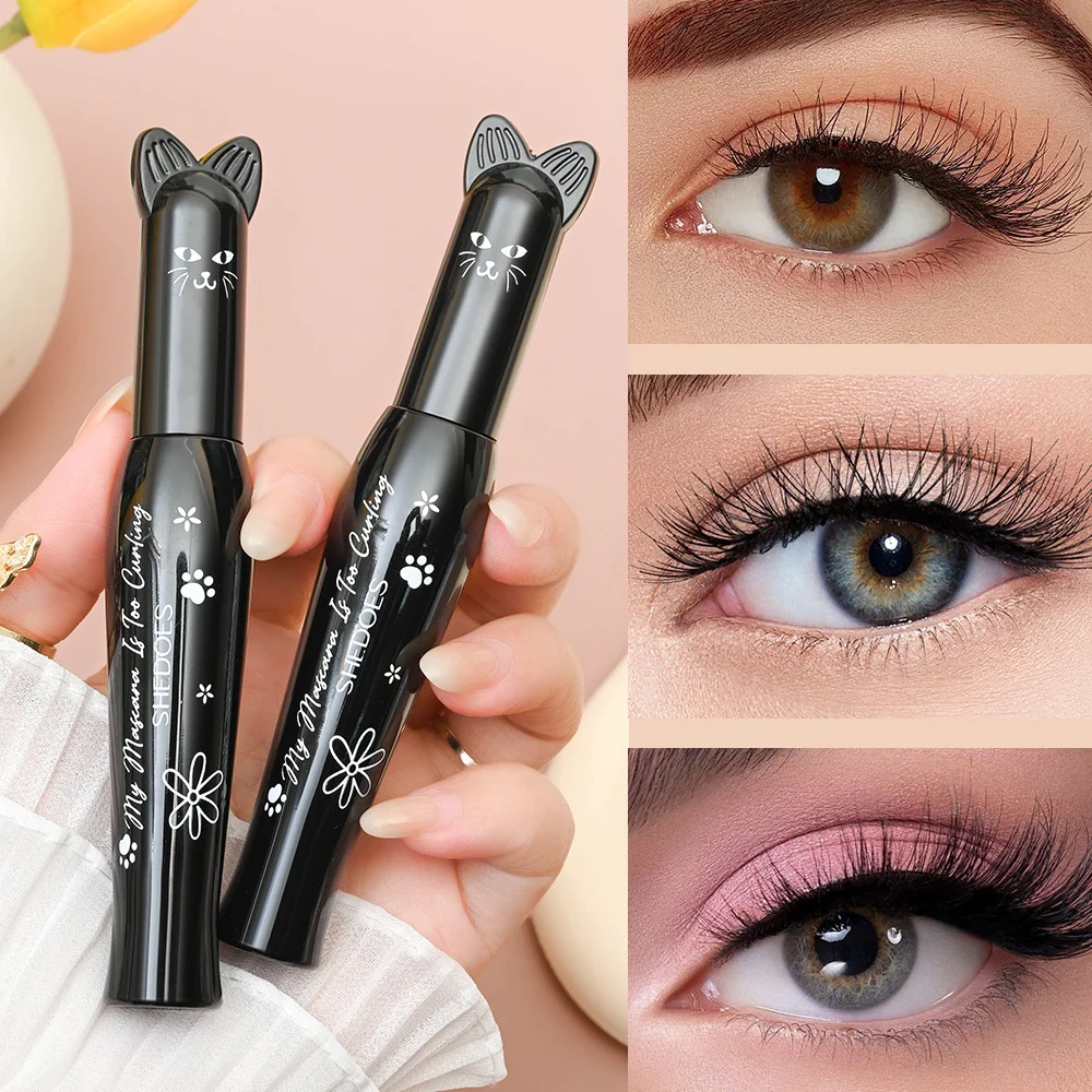 黒色の防水・防汗・濃密で細長いカールを実現する、にじまないマスカラ