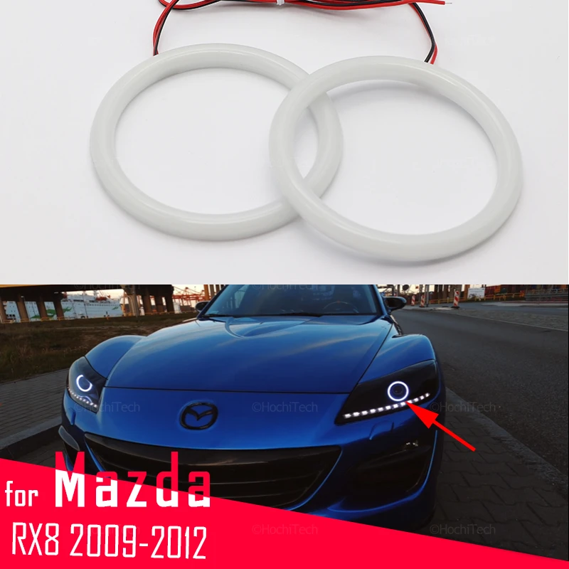 

Для Mazda RX8 Rx-8 2009-2012 автомобильные аксессуары кольцо 6000K белый Высококачественный молочный хлопок ангельские глаза