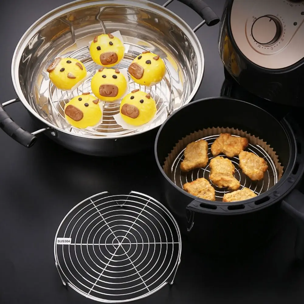 304 Stainless Steel Steamer Shelf Tray Stand Steaming Dumplings Egg Grill Pot Steaming Multifunction Cookware Steamer Rack