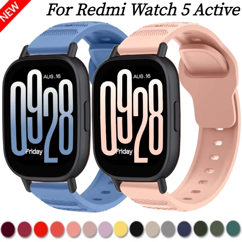 Soft Silicone Strap for Redmi Watch 5 Actve Smart Watch Replaceable wristband Correa for Redmi Watch 5 Lite Sport Watchband Belt