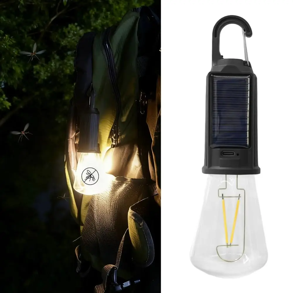 Solar Powered Solar Powered LED Lamp USB Rechargeable Handheld LED Lighting Lantern ABS LED Light Camping Lamp Fishing Trip