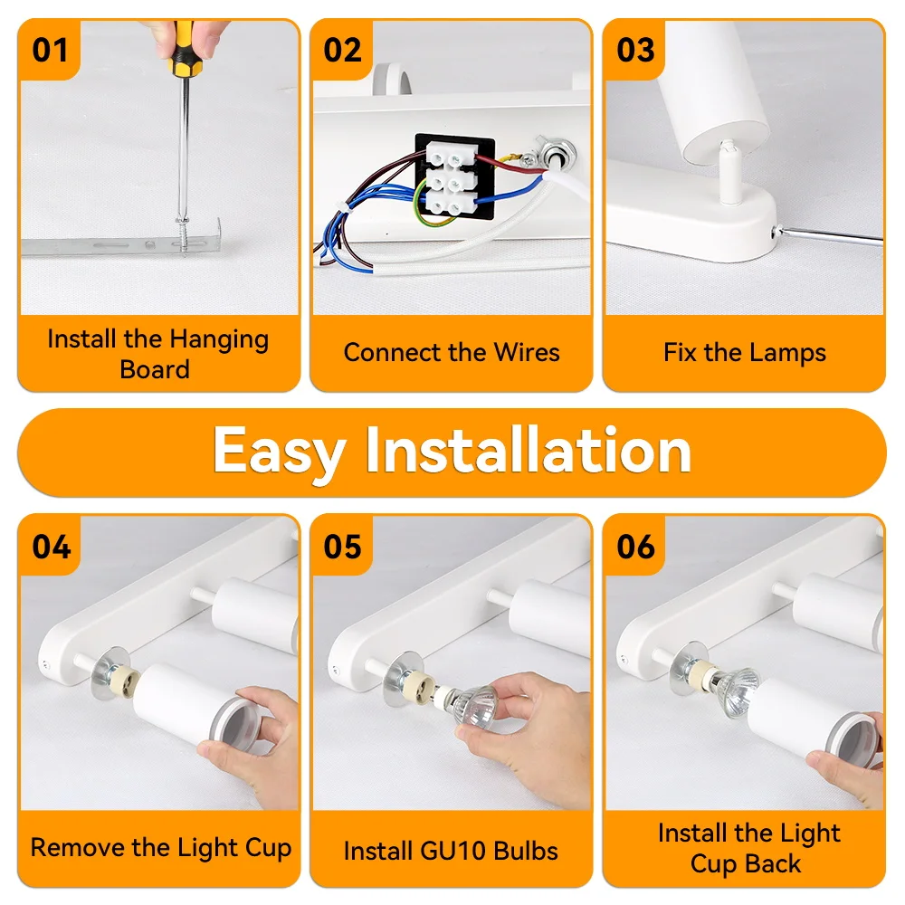 GU10 LED Track Light Spotlight 110-220V Suit Ceiling Lamp GU10 3 Color COB Spot Lights For Kitchen Commercial Living Room Home - view 5
