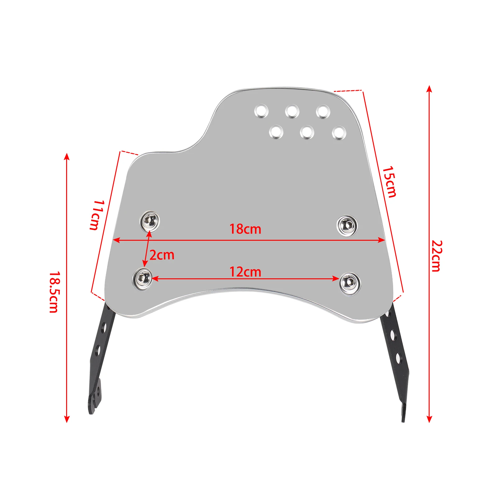 Front Motorcycle Windscreen Windshield Flyscreen Wind Shield Protection Silver/ Yellow For Universal Ducati Scrambler