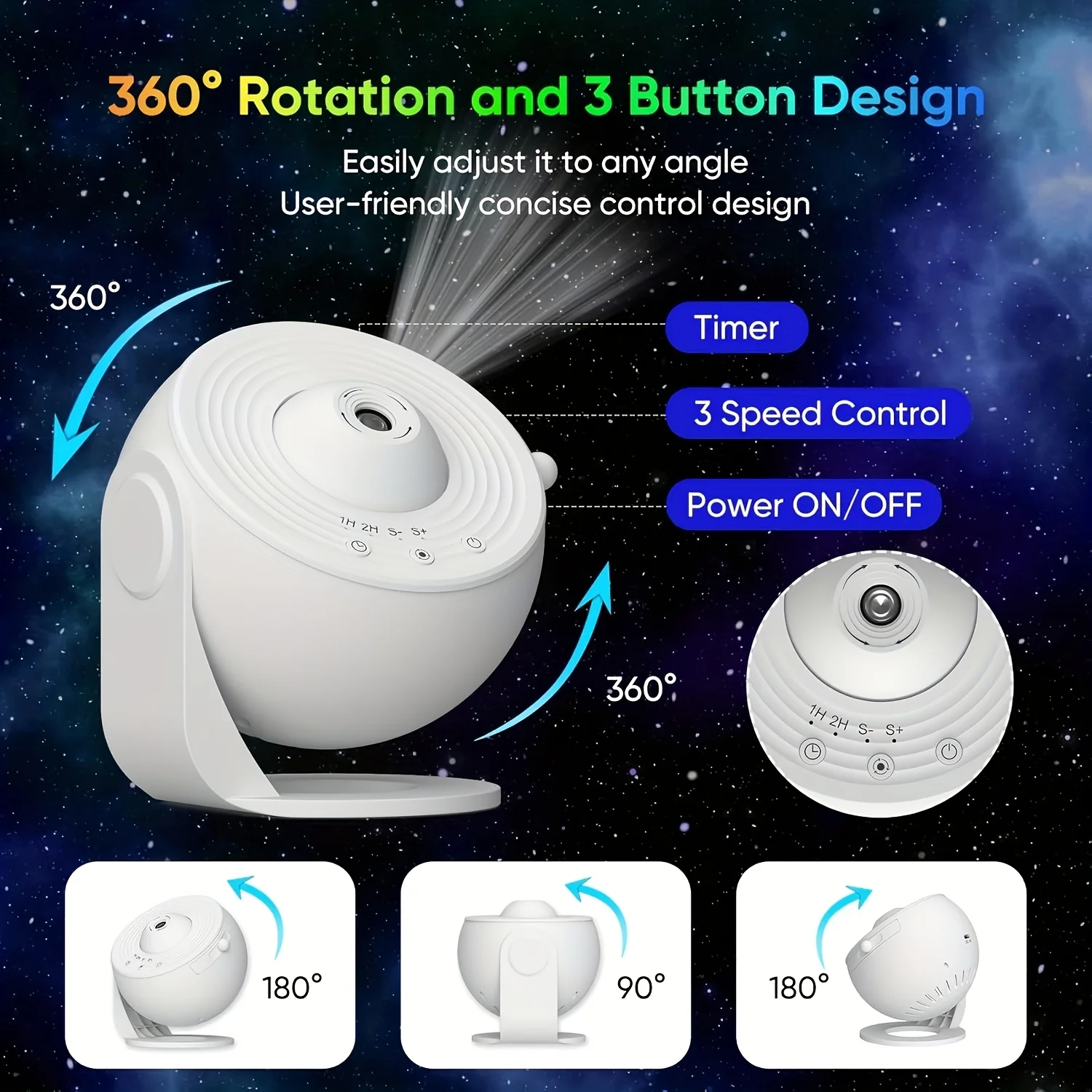 Bedroom Galaxy Projector HD Image Star Projector with 12 Projected Images for Bedroom Game Room Ceiling Gift Party