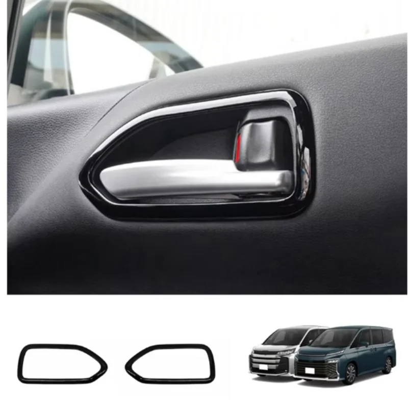 

2Pcs Glossy Black Car Inner Door Handle Trim Pull Grab Panel Handle Cover for Toyota Noah Voxy 90 Series 2022