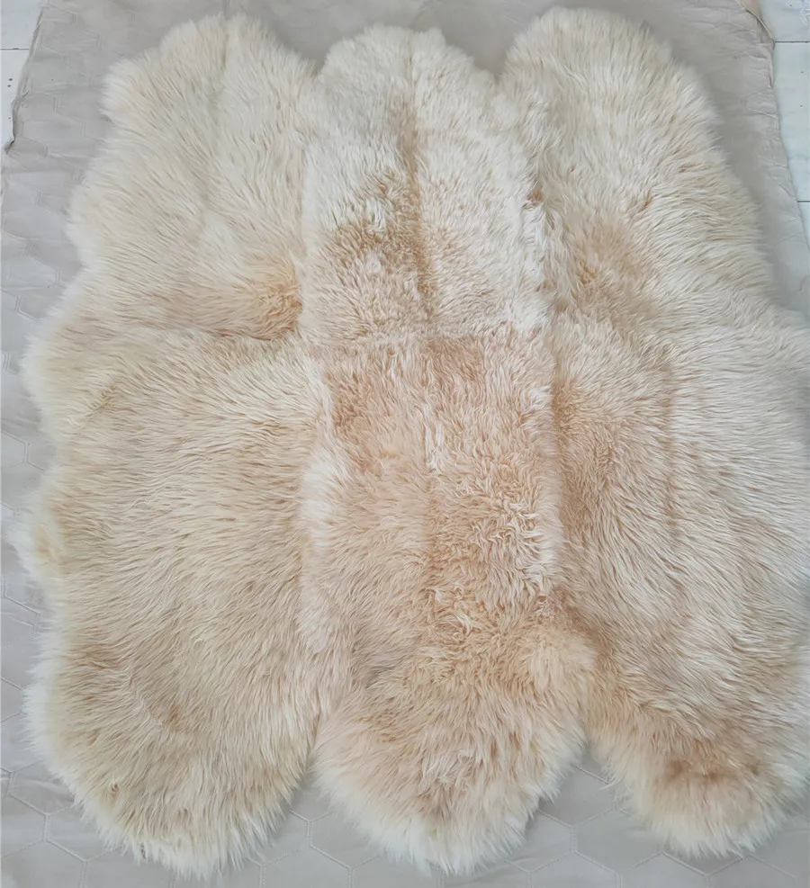 

Modern fashion 100% pure white sheepskin fur rug soft carpets and rugs for living room