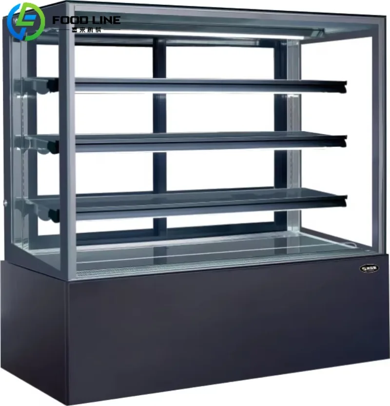 FL Stainless Steel Single-Temperature Digital Temperature Control Automatic Defrost 2-Door Cake Refrigerated Display Cabinet