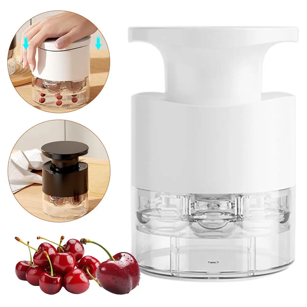 

7 Holes Easy-Press Cherry Pit Remover Effortless Cherry Pitter Tool for Quick Multiple Cherries Core Removal Device