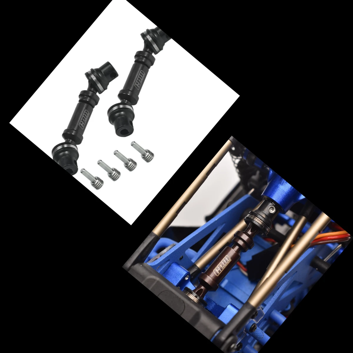 

Передние и задние центральные карданные валы GPM из углеродистой стали LOSI 1/18 Mini LMT Megalodon 2S LOS01026