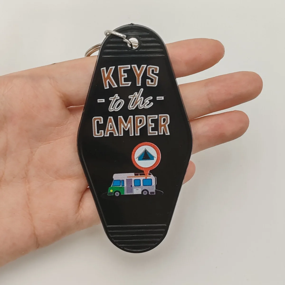 keychain hotel Vintage Style Retro Motel Key Tag Unique Camper RV Camping Accessory Keychain