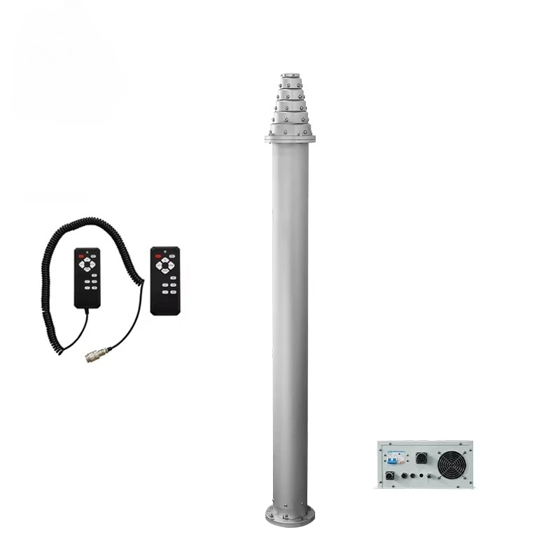 8.5M Floodlight Retractable Rotary Search Searchlight Mast Bracket Vehicle Emergency Roof Rescue Telecom Lighthouse