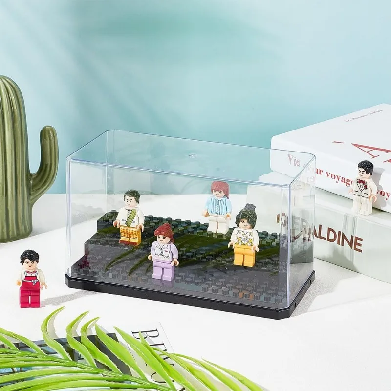 

1 шт. акриловый демонстрационный кейс-витрина для минифигурок, фигурок и конструкторов, съемный кубический бокс-витрина