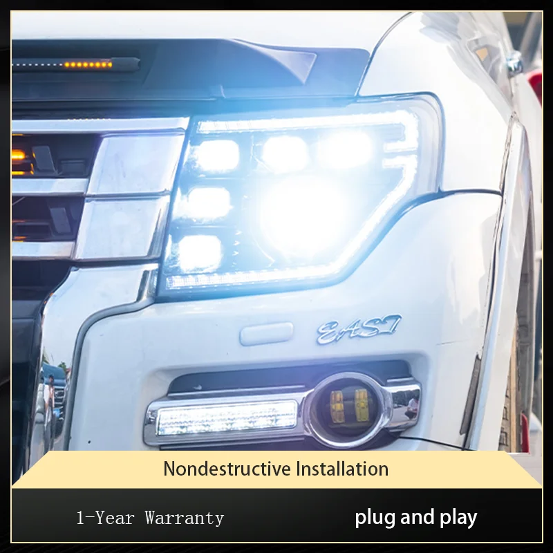

Upgrade Car Modified For Mitsubishi Pajero V93 V87 V97 2005-2021 Front Light DRL Head Lamp LED Plug And Play Tool Accessories
