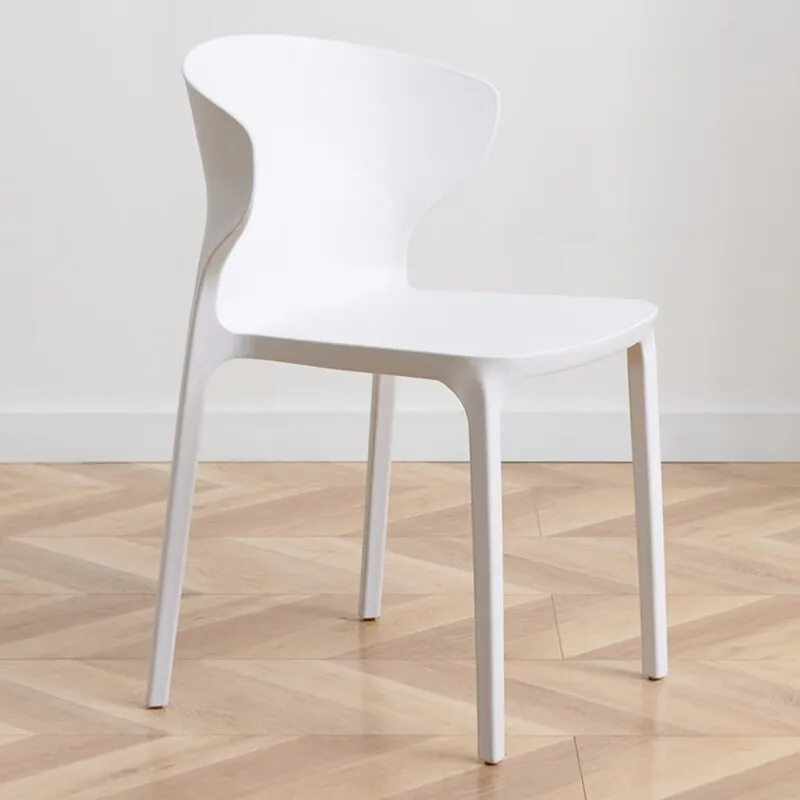 Elephant Ear Plastic Dining Chair Office Stool Backrest Vanity Desk Chair Bedroom Chair Dinning Chair Furniture Floor Chair