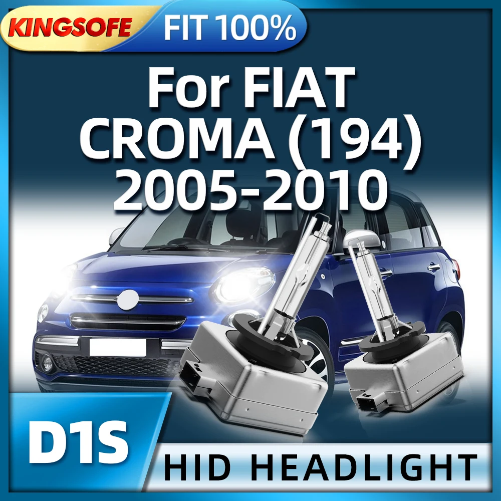 

KINGSOFE 2PCS 35W D1S Xenon HID Bulb Replacement Car Headlight 6000K For FIAT CROMA (194) 2005 2006 2007 2008 2009 2010