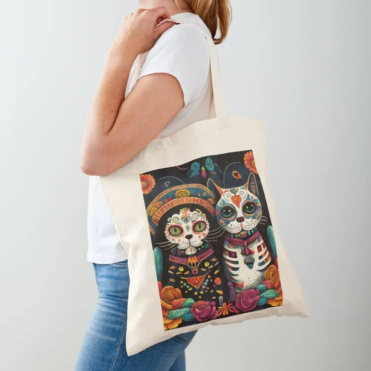 

Cats on Day of the Dead, Dia de Los Muertos Tote Bag Gift bag tote bag woman cloth woman female