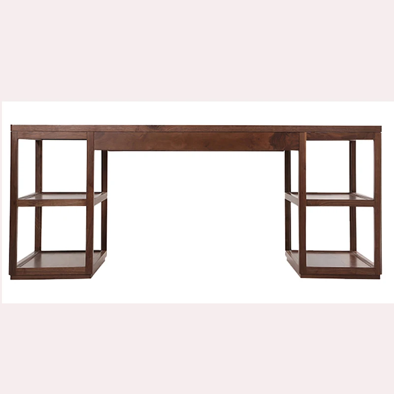 North American Black Walnut Wood Desk, All Solid Wood Desk, Minimalist Home Study Desk, Painting Desk