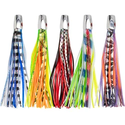 1pc 20.5cm 76g Trolling Lure Bait Copper Head Octopus Squid Skirt Bait Big Game Drag Fishing Marlin Tuna Pesca Hard Bait