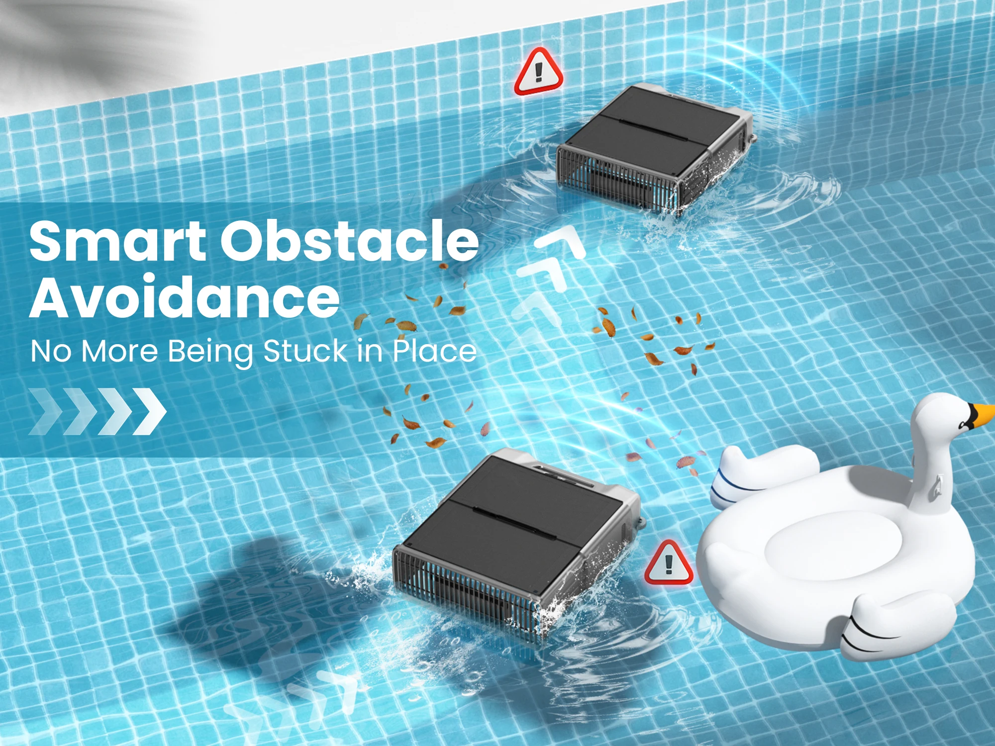 Y80 Solar Automatic Pool Skimmer Upgrade Robotic Pool Surface Skimmer Cleaner with Remote Control 24 Hours Continuous Cleaning