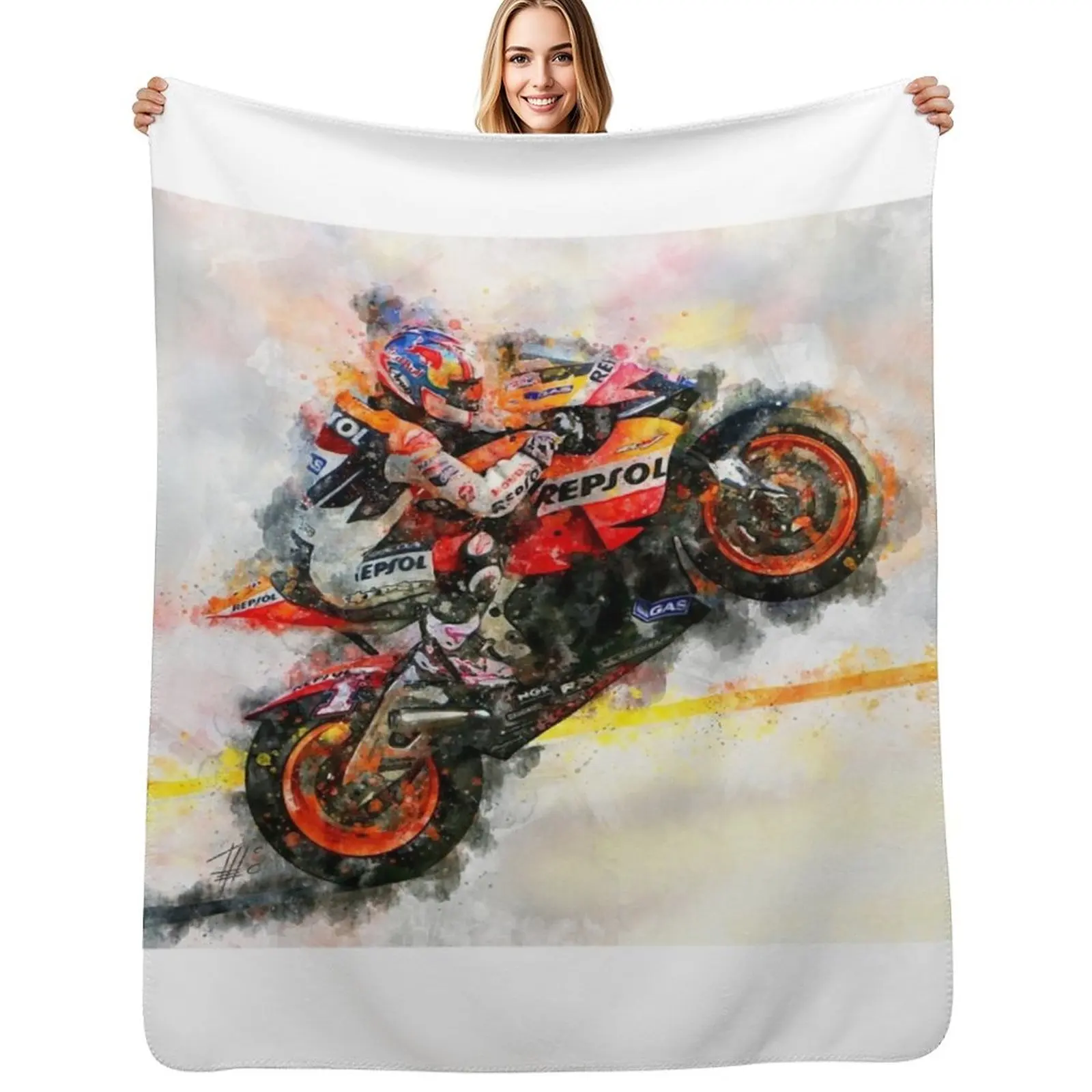 

Nicky Hayden Throw Blanket Plaid Blankets For Baby for winter Quilt Blankets