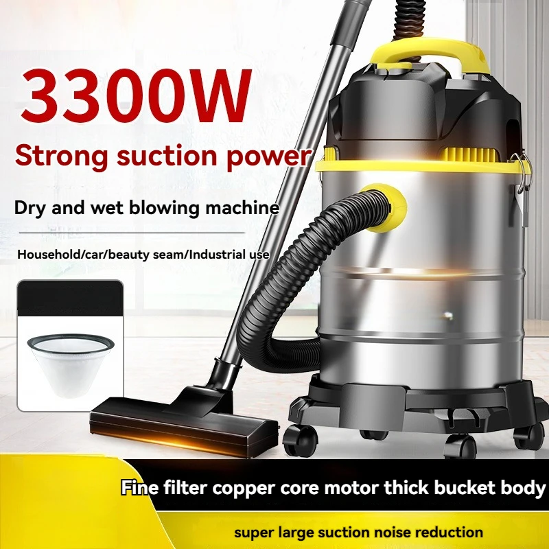 3‑Purpose Wet Dry Blower Vacuum, High Suction Vacuum Cleaner For Auto, Beautiful Seam, Home And Industrial Cleaning