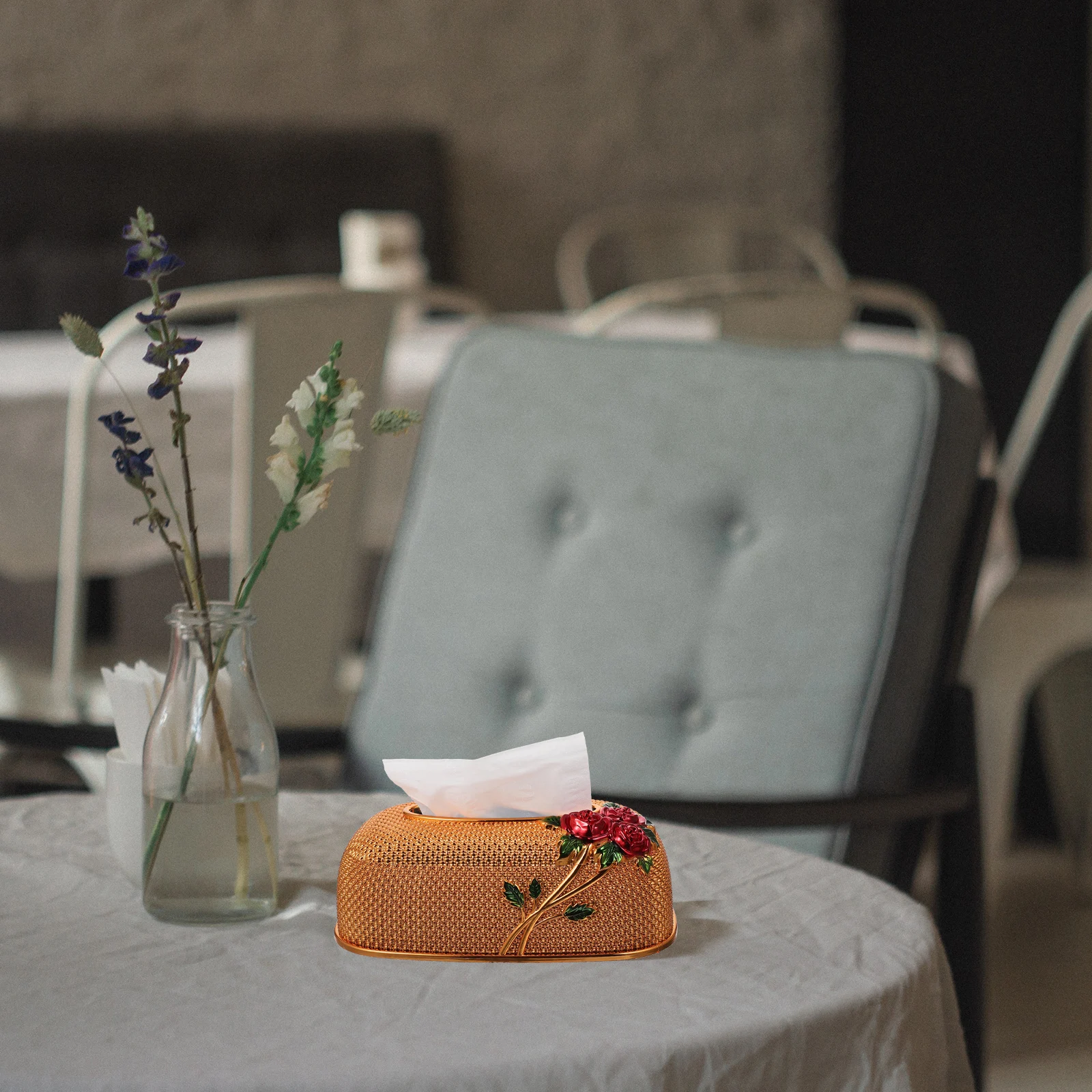 

Acrylic Tissue Box Cover Napkin Storage Holder Smooth Surface Paper Towel Dispenser Elegant Art Home Hotel Cafés