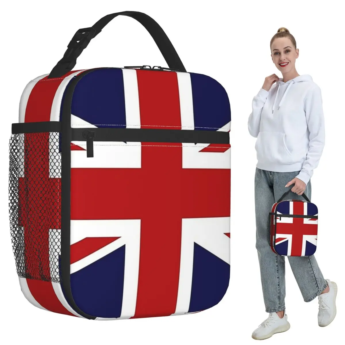 Union Jack Flag Of The UK Insulated Lunch Bag for Kids School Cooler Thermal Food Box Tote Portable Lunch Boxes Container
