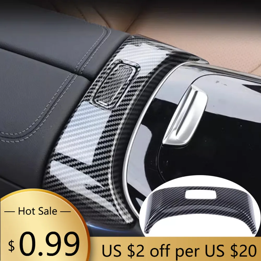 

Steering Covers Carbon Fiber Style Car Center Console Armrest Box Switch Button Trim Cover Stickers Fit For Mercedes Benz E cl