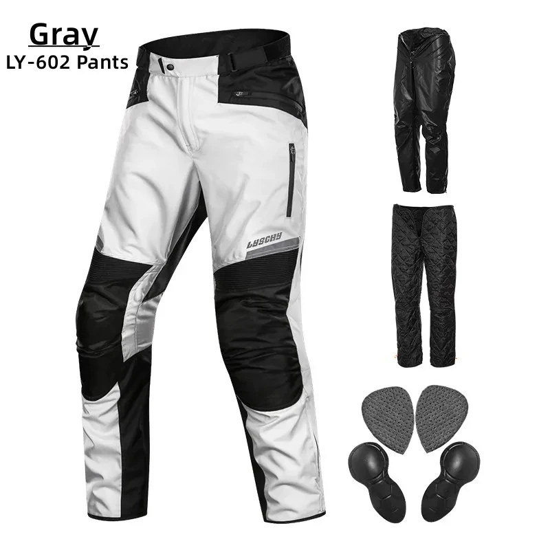 

Motorcycle Pants Men Winter Waterproof Windproof Motorcycle Rally Suit Anti-drop Pants Removable Liner Protective Pad